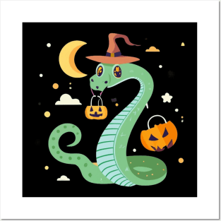 halloween snake Funny hallowen Posters and Art